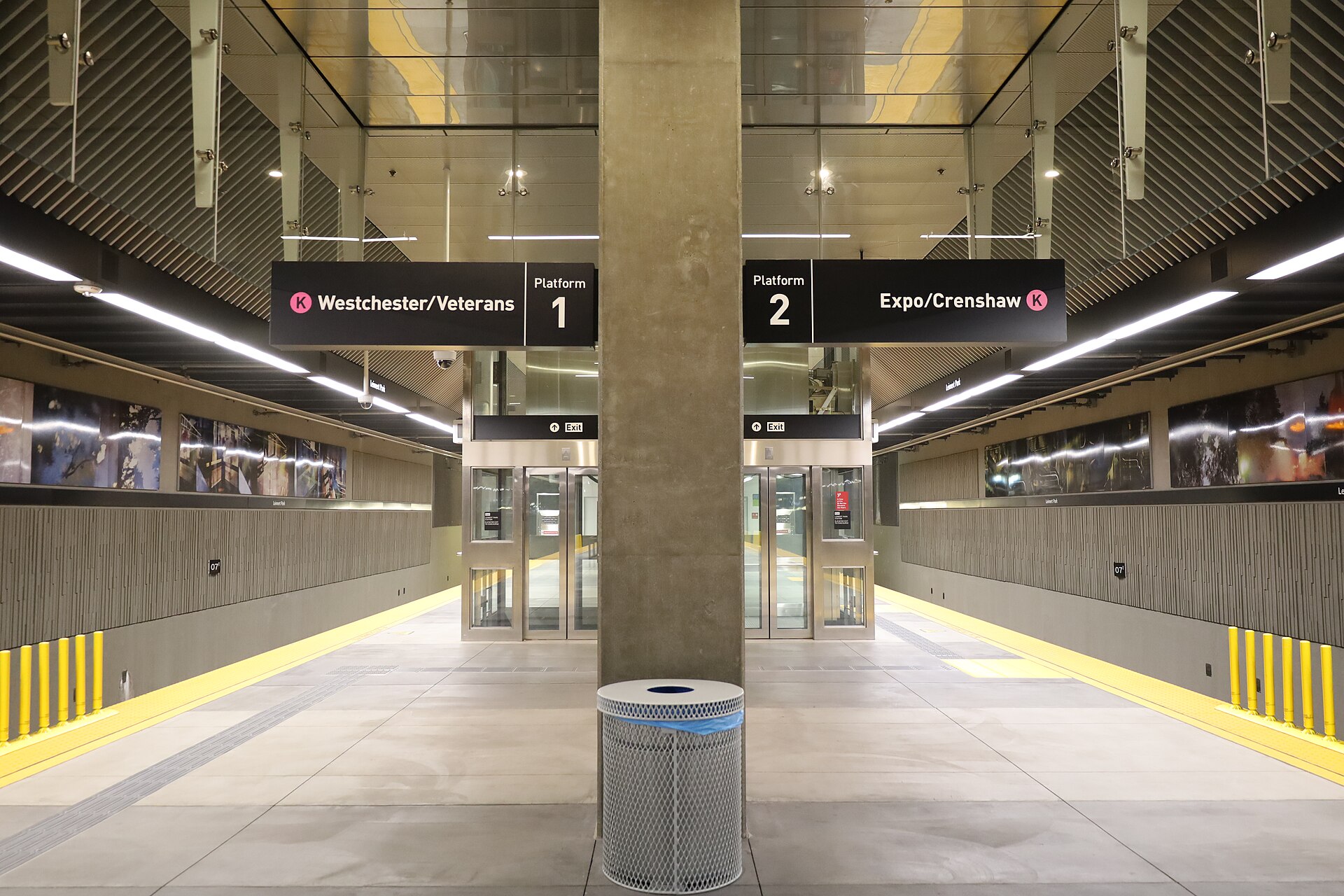 Leimert Park station on Crenshaw Boulevard, Los Angeles