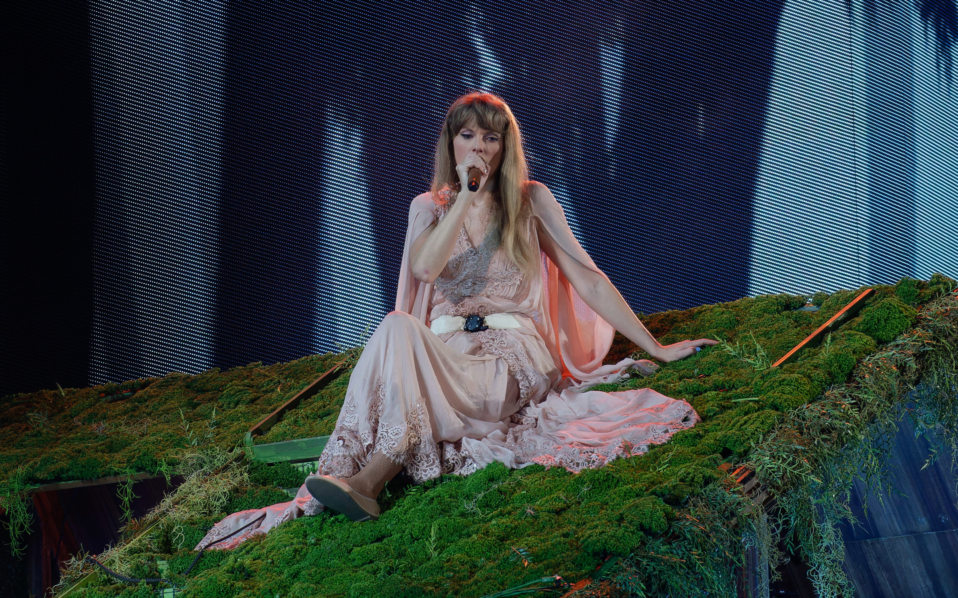 Taylor Swift performing on the Eras Tour in Arlington, Texas, file photo