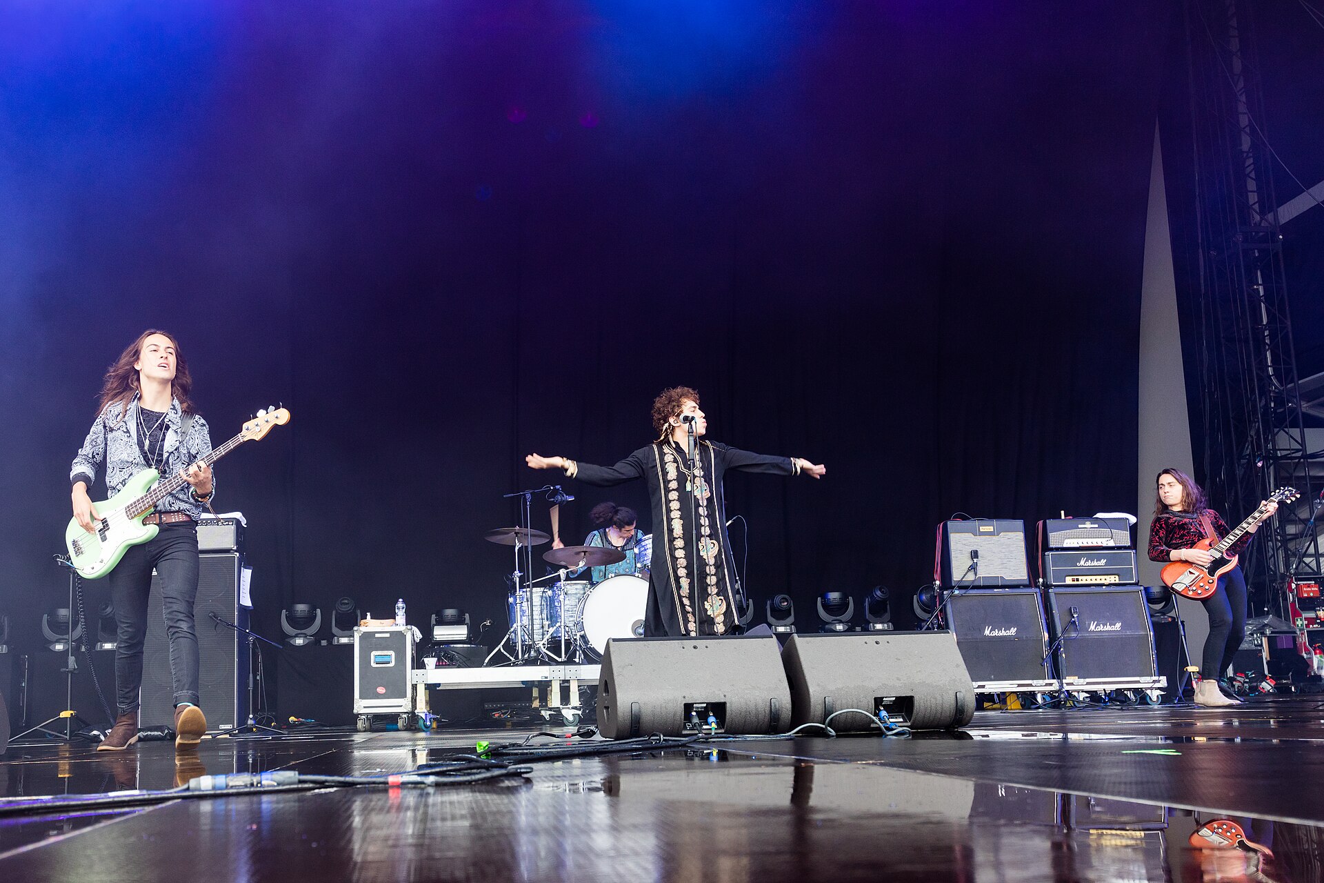 Greta Van Fleet performing live at Rock am Ring in 2018