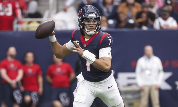 Houston Texans quarterback C.J. Stroud — he threw for 347 yards and two touchdowns in last week's 34-30 loss to Dallas, and the return of Nico Collins has the offense humming.