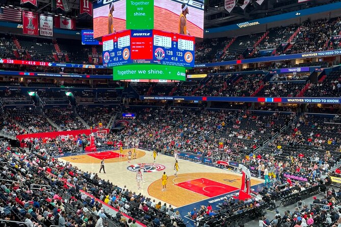 A Washington Wizards home game at Capital One Arena.