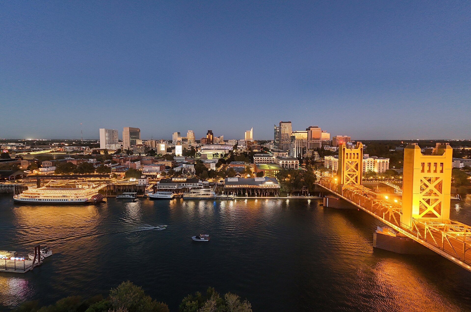Downtown Sacramento at night (file photo)