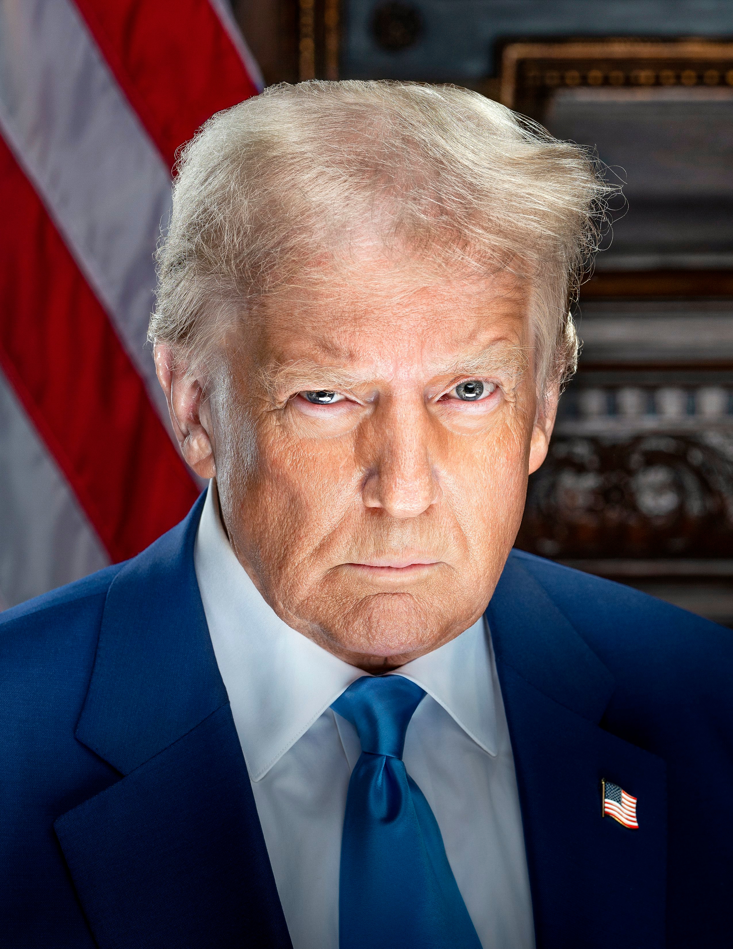 Official presidential portrait of Donald J. Trump from January 2025