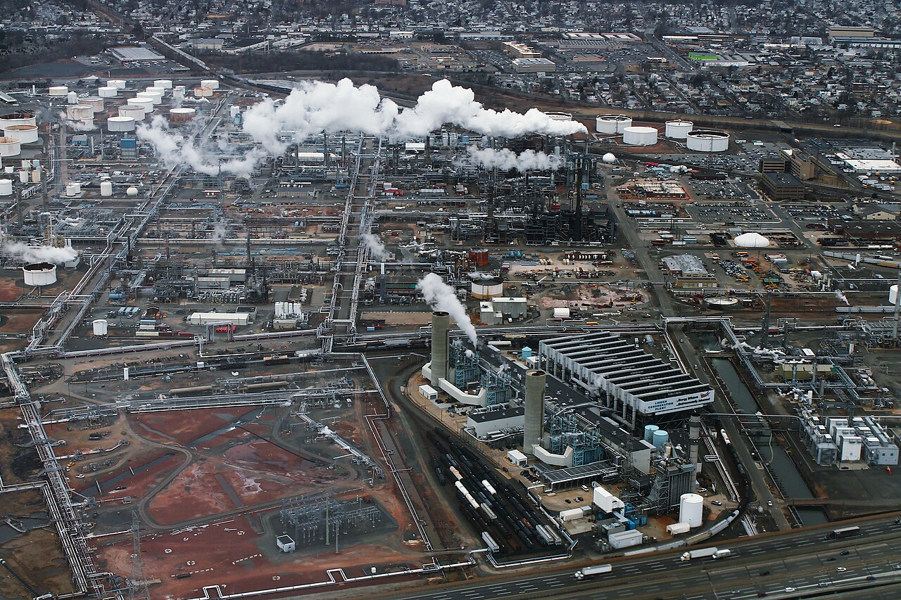 A cogeneration power plant seen from the air