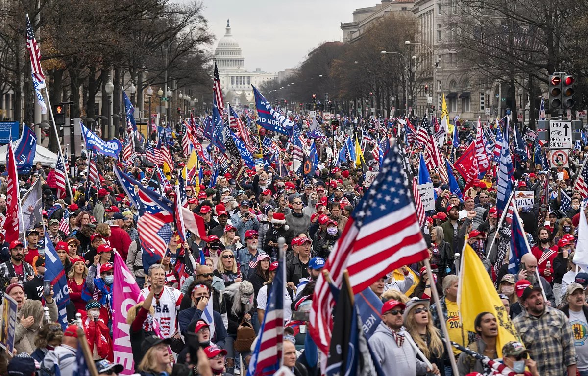 Supporters at a Donald Trump campaign rally