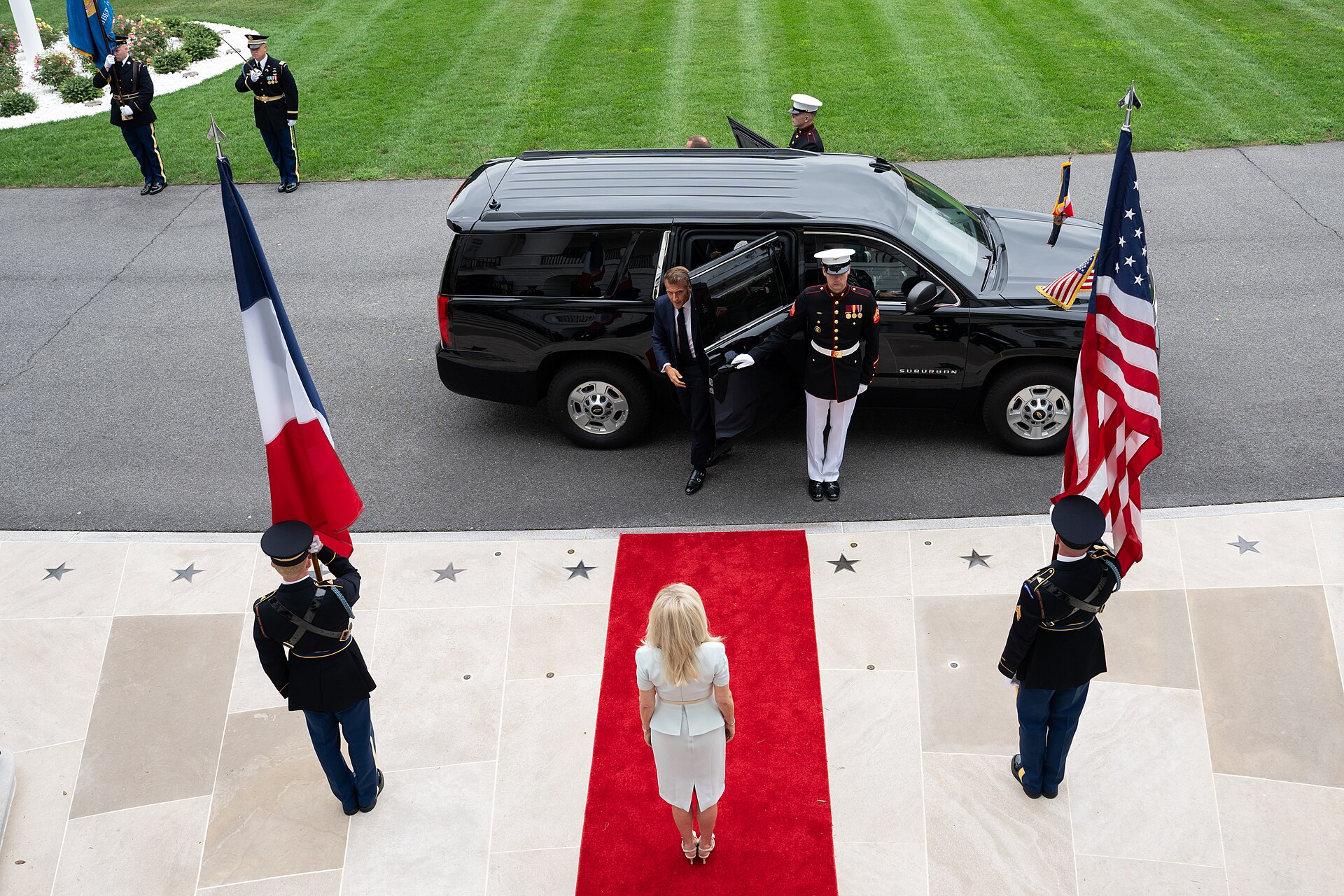 European leaders arrive at the White House for a meeting with President Donald Trump and Ukraine's President Volodymyr Zelensky (file photo)