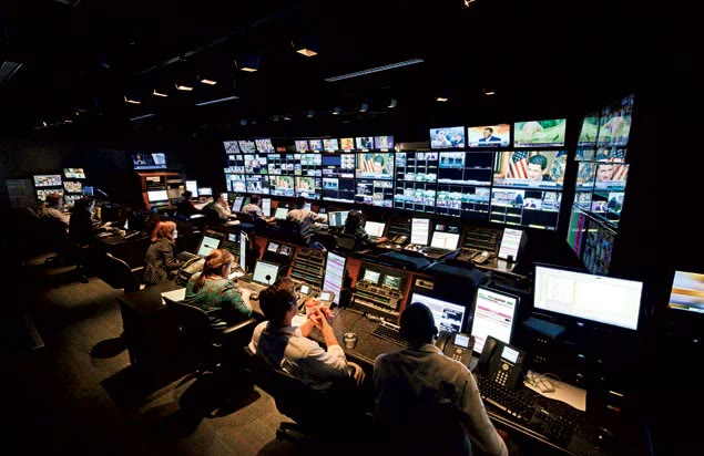 Inside a cable news control room