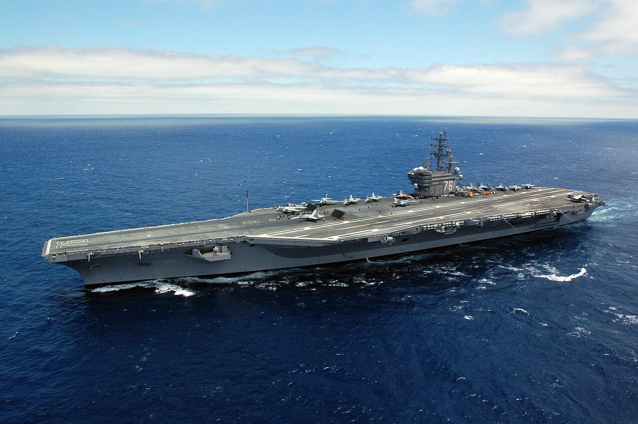 The aircraft carrier USS Ronald Reagan at sea — San Diego is home to the Pacific Fleet
