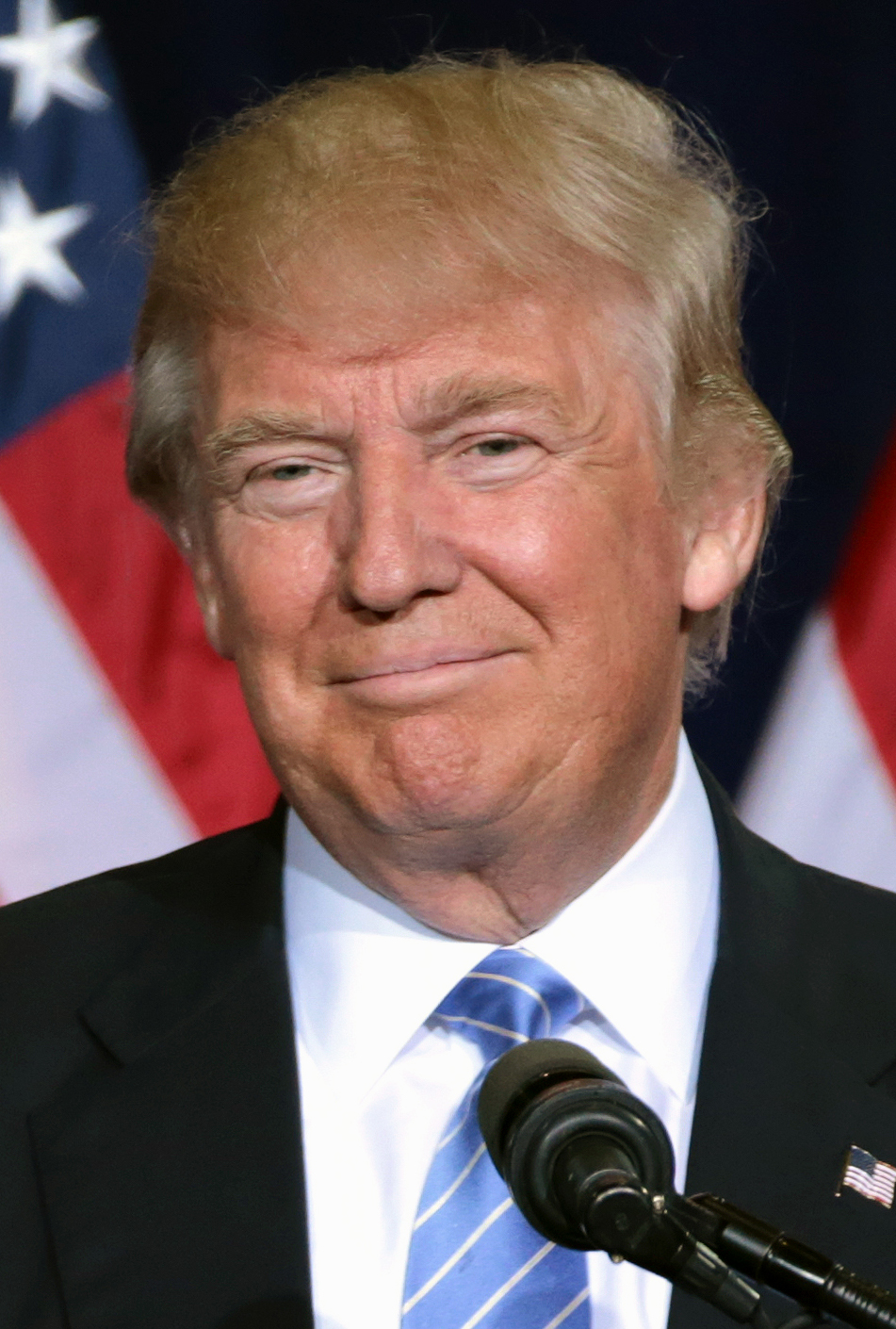 President Donald Trump speaking at a public event