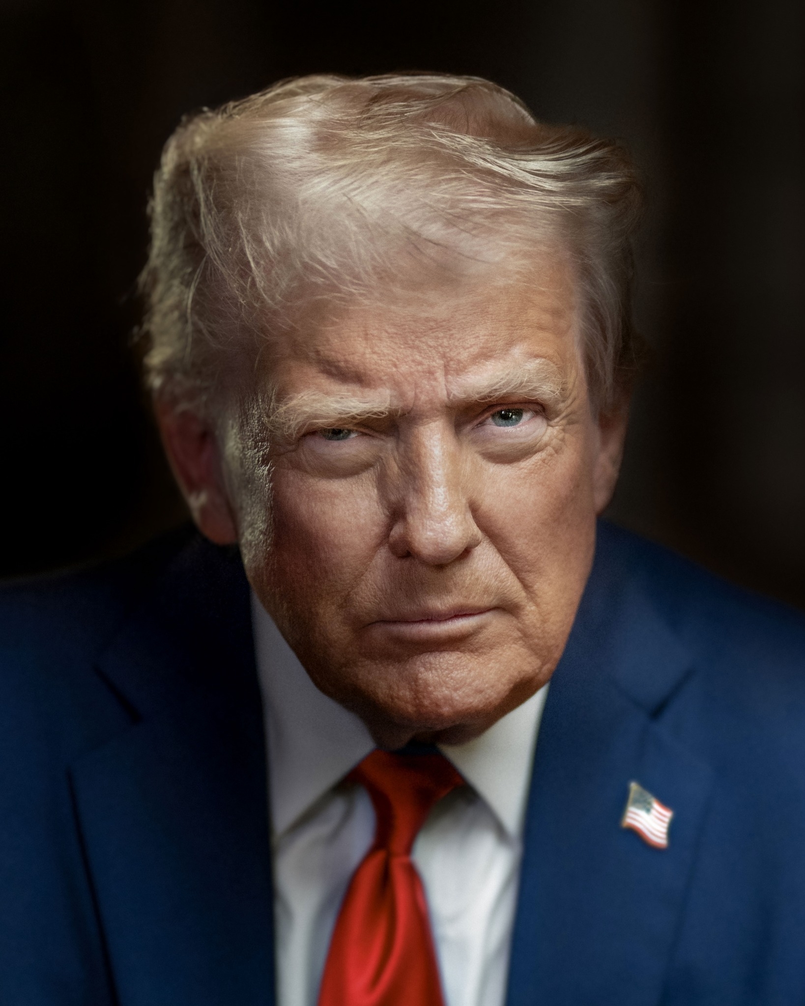 Official 2025 presidential portrait of Donald Trump.