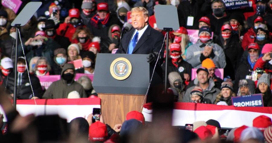 Trump supporters at a rally in Nebraska.