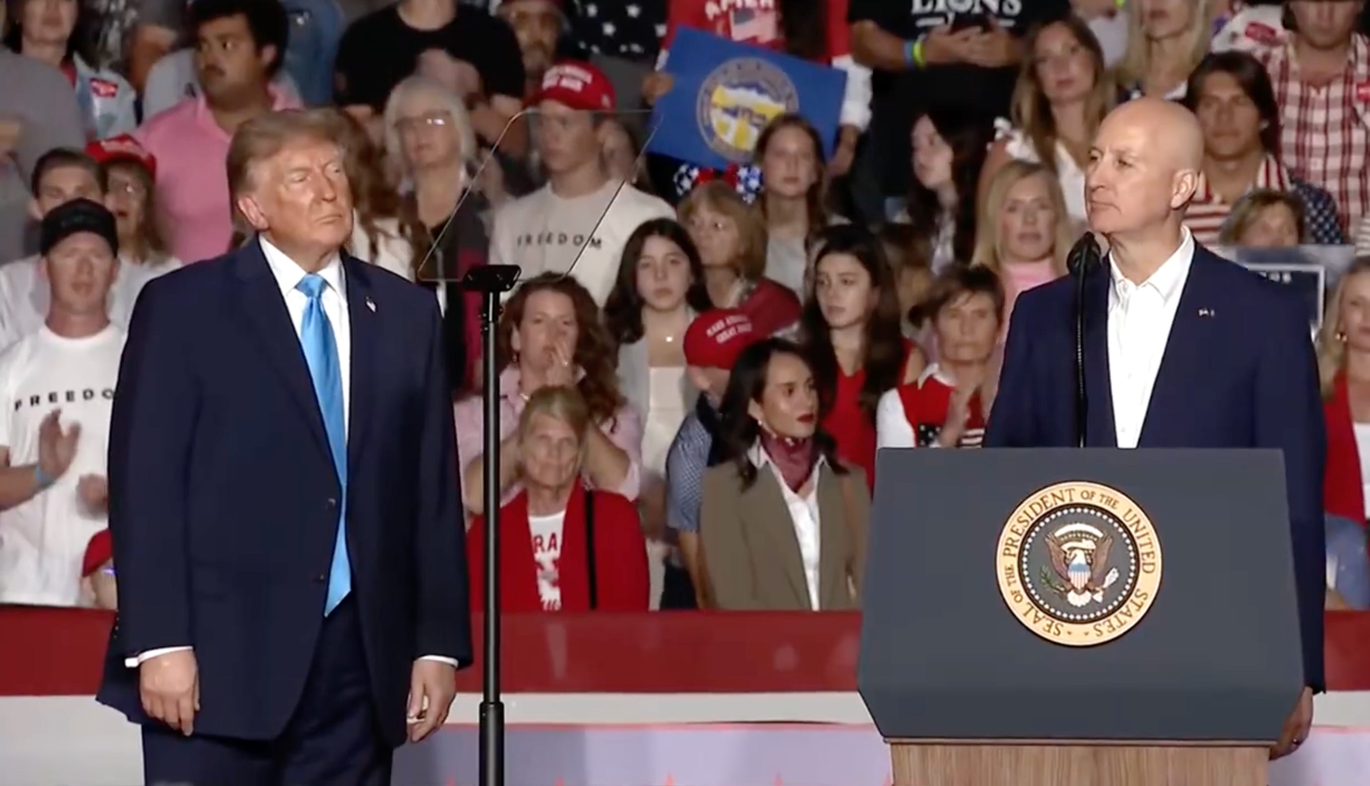 The crowd at Trump's Grand Island, Nebraska rally on October 5, 2026.
