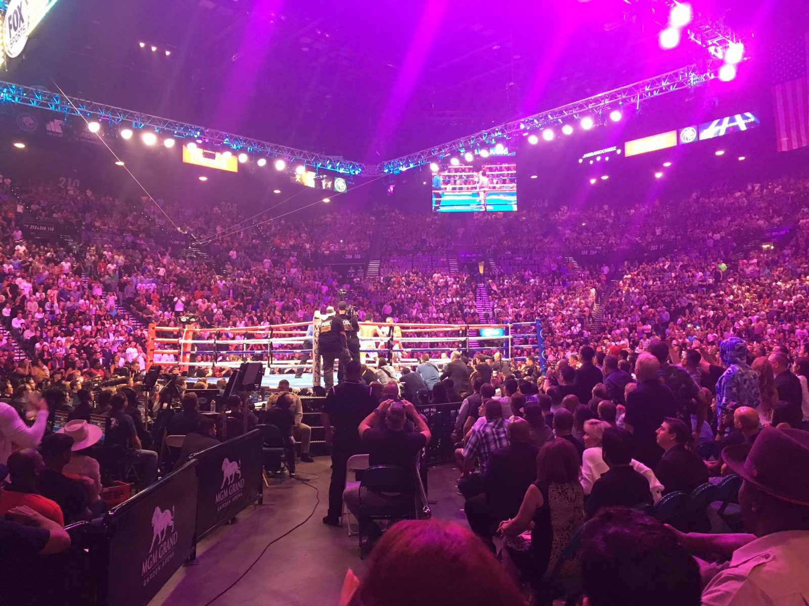A packed arena on a major championship fight night (file photo)