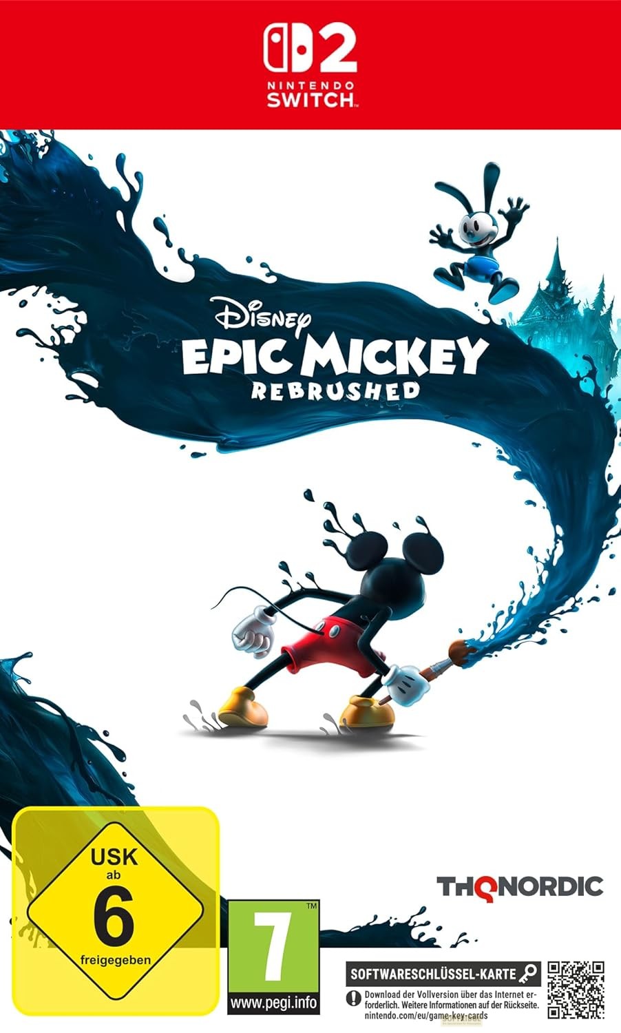 Disney Epic Mickey: Rebrushed box art for Nintendo Switch 2. The remake of the 2010 Wii adventure launches on Switch 2 on October 6.