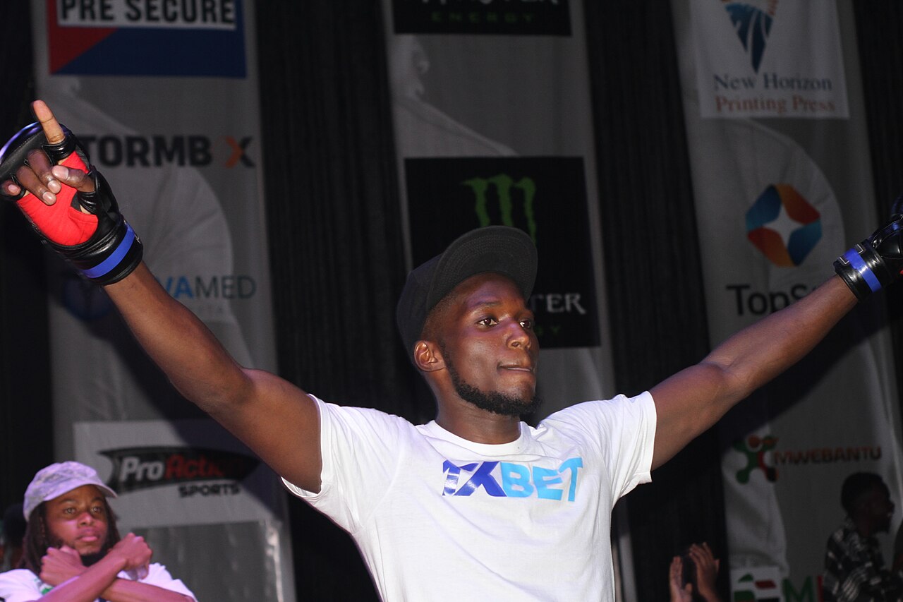 A fighter enters the octagon during a Zambian national MMA league event (file photo)