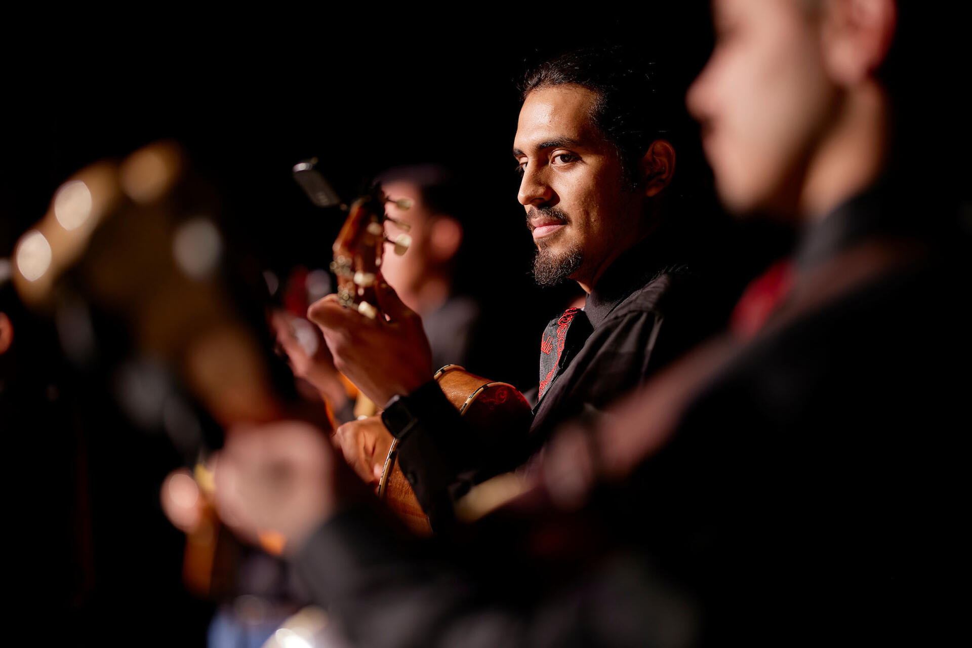 Mariachi performers at a Latinx graduation celebration