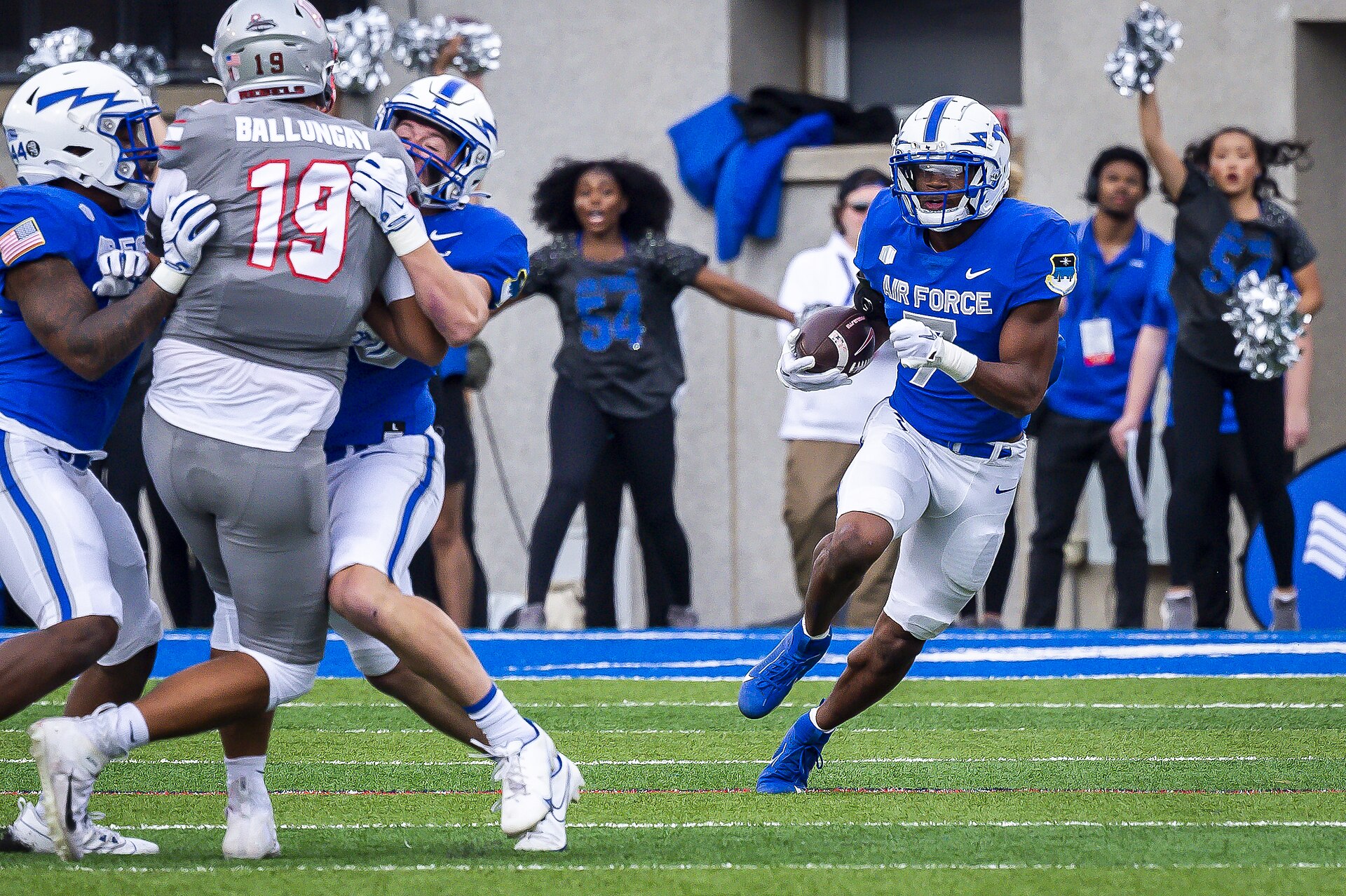 College football game action between UNLV and Air Force in 2023