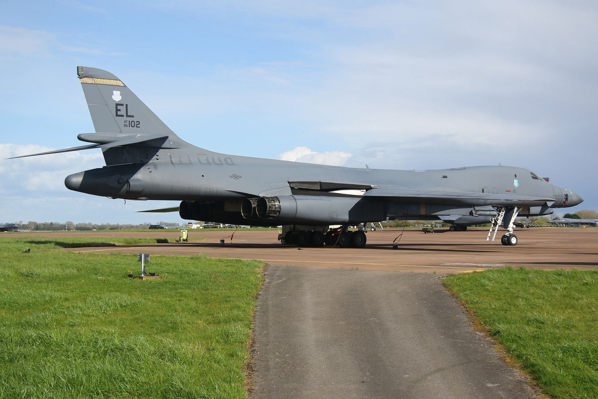 A B-1B Lancer at RAF Fairford in April 2026