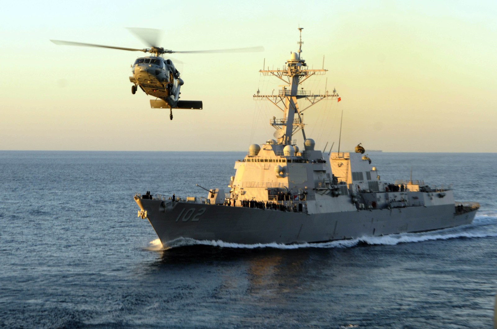 A U.S. Navy vessel at sea in daylight (file photo)