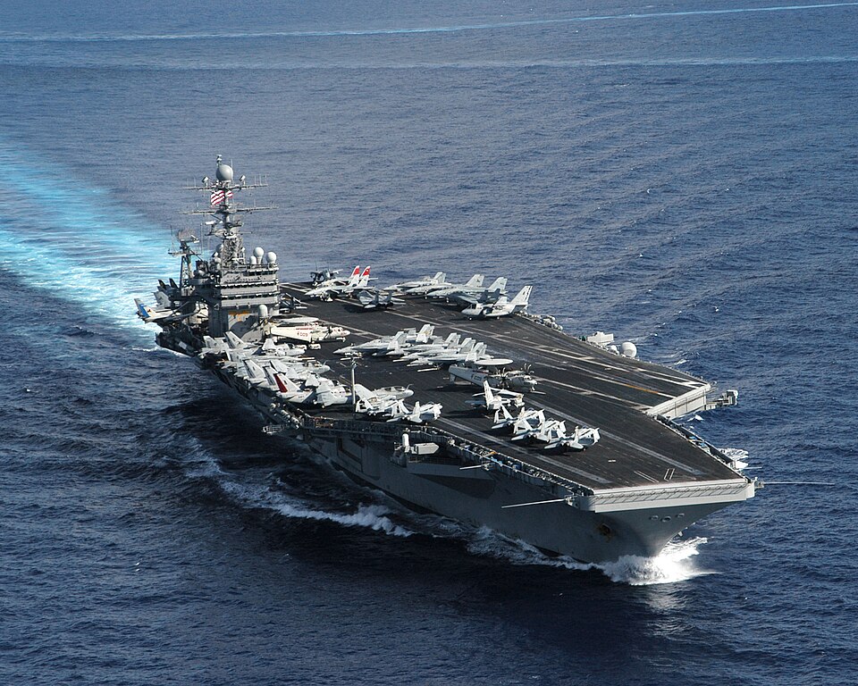 US aircraft carrier in the Middle East