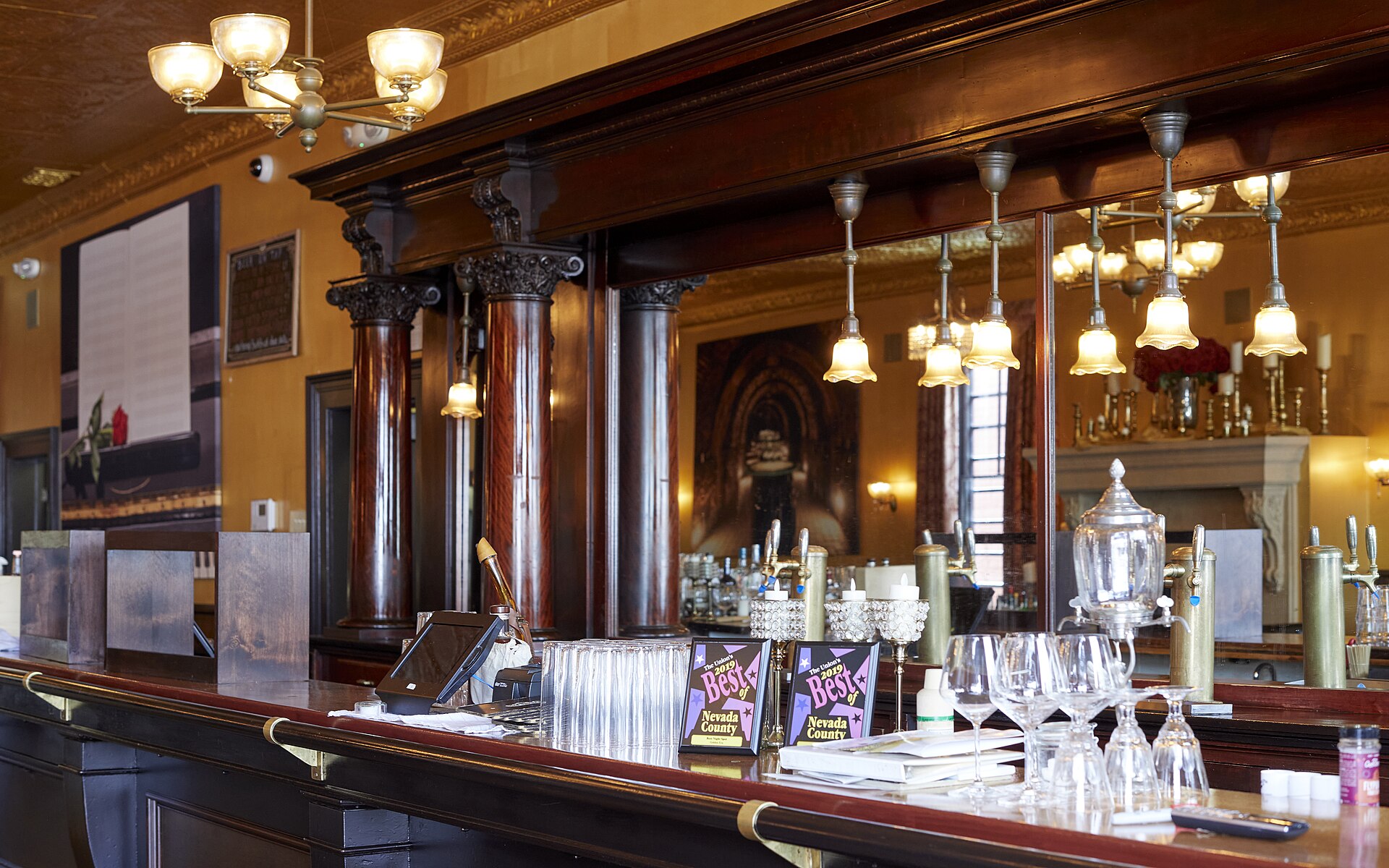 A cocktail lounge interior