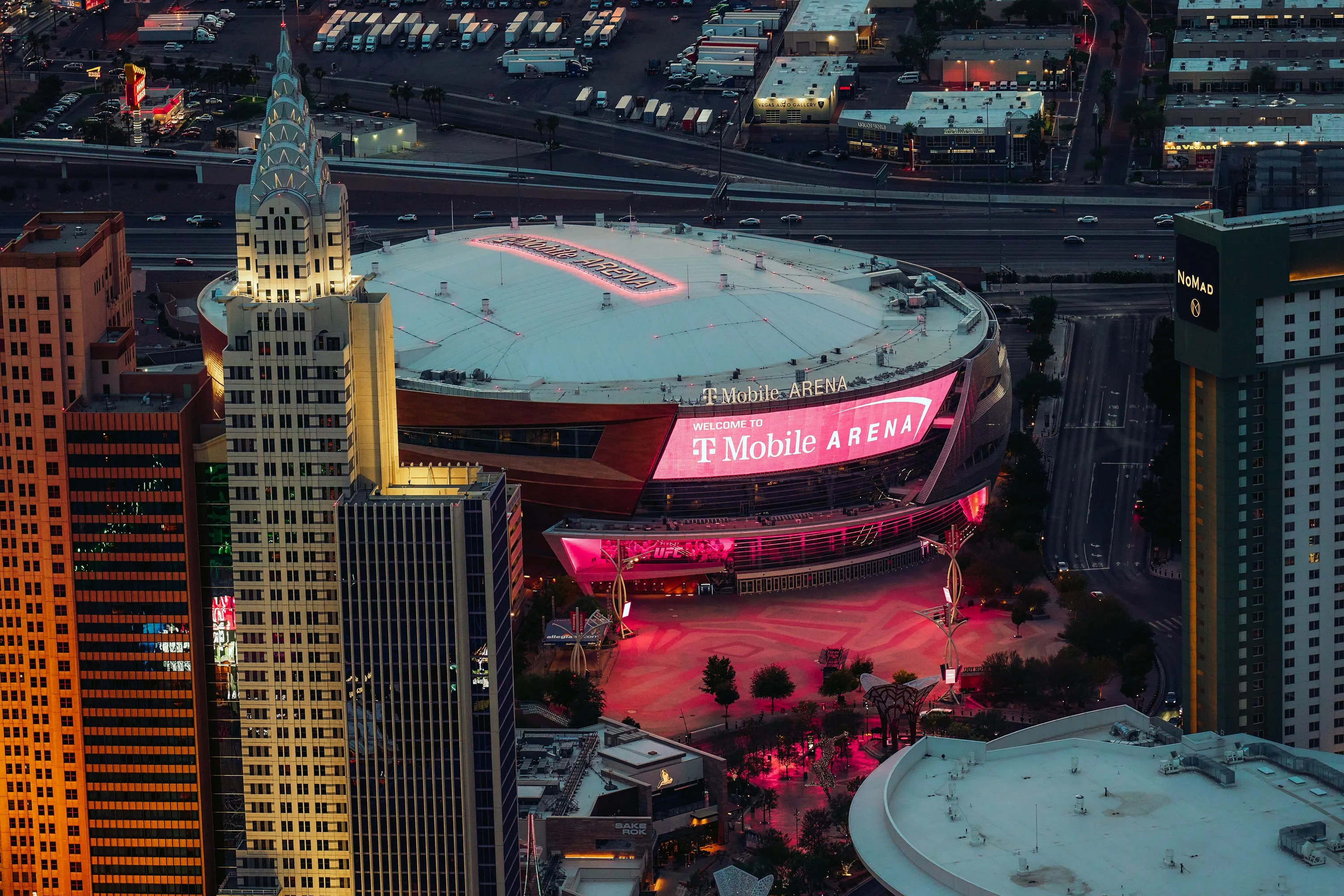 T-Mobile Arena in Las Vegas, home of the Golden Knights
