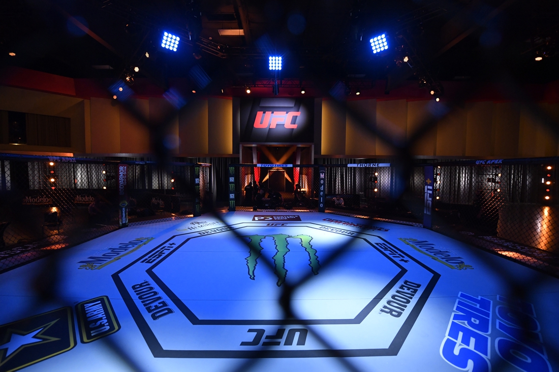 The Octagon at the UFC APEX in Las Vegas