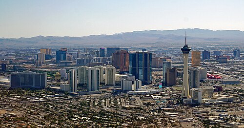 The Las Vegas Strip in bright daylight