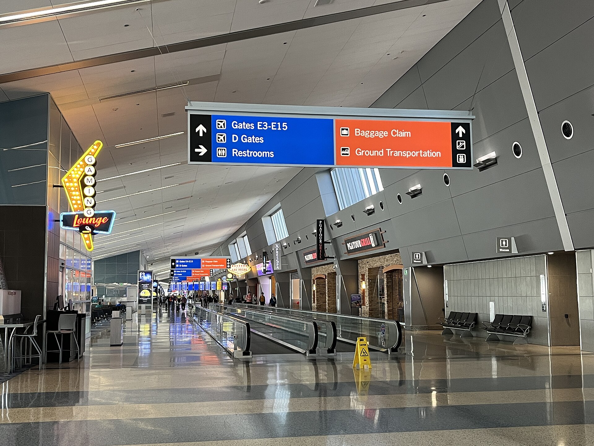 Harry Reid International Airport terminal in daylight