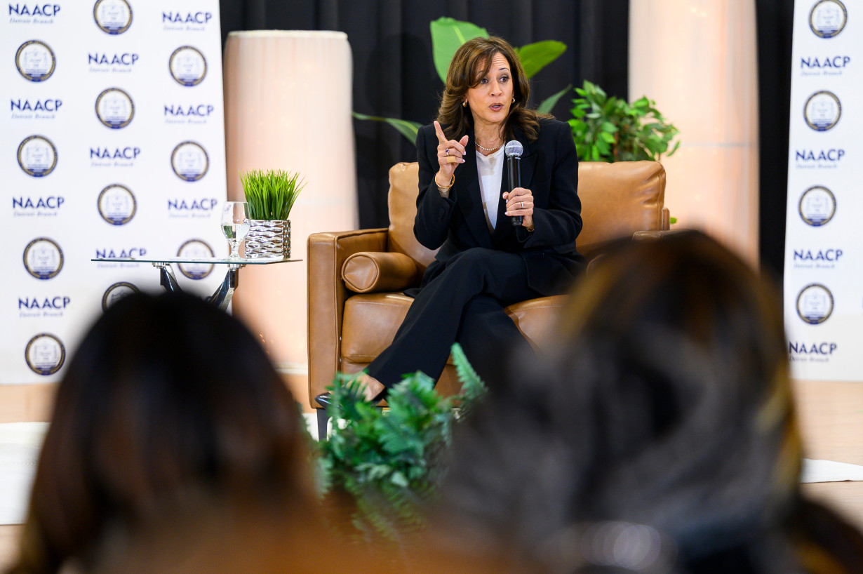 Former Vice President Kamala Harris in Detroit