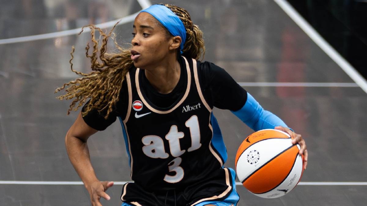 Atlanta Dream guard Jordin Canada, who scored 23 points with 8 assists in the Game 2 overtime win over the New York Liberty.