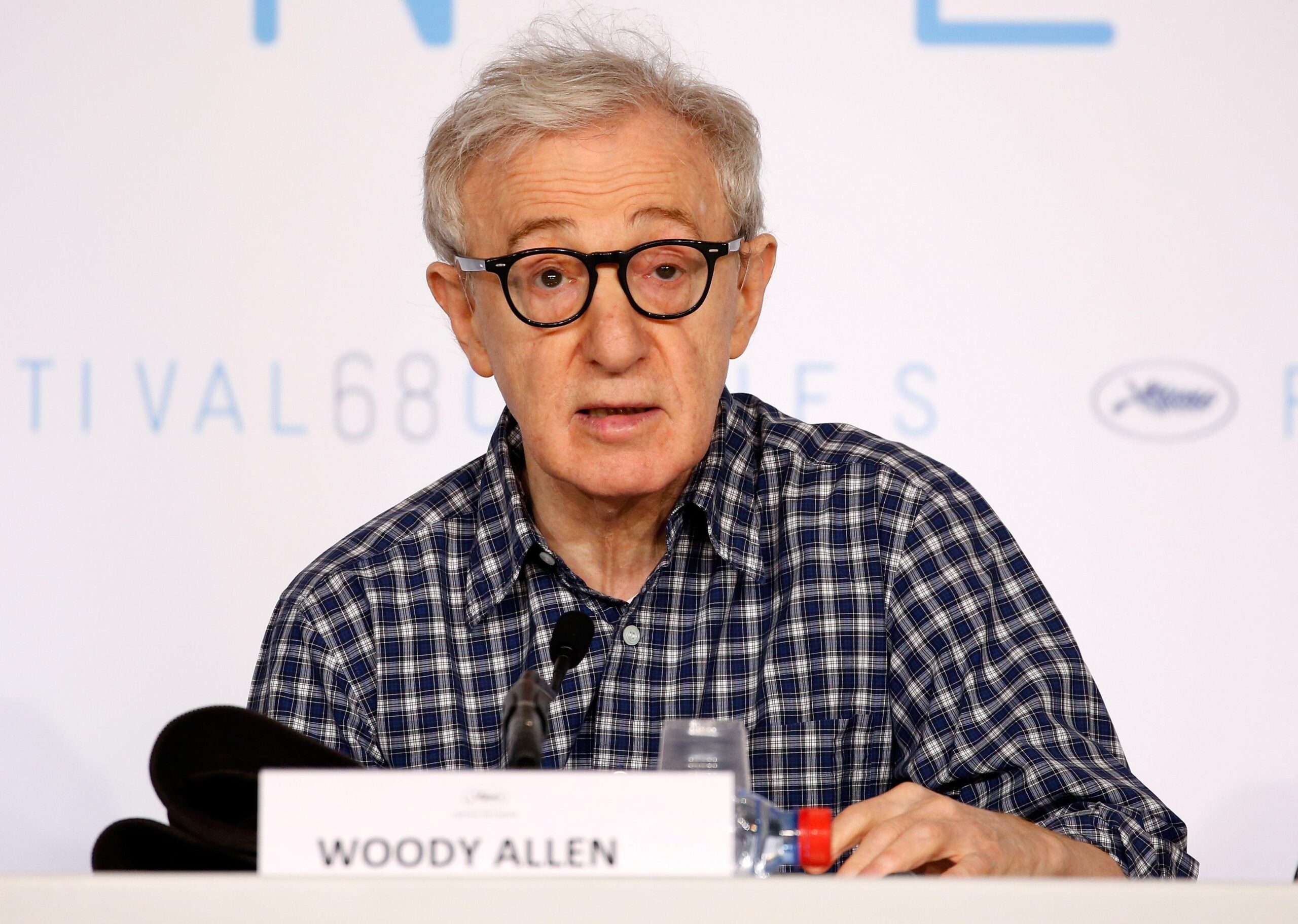 Woody Allen at a film press conference