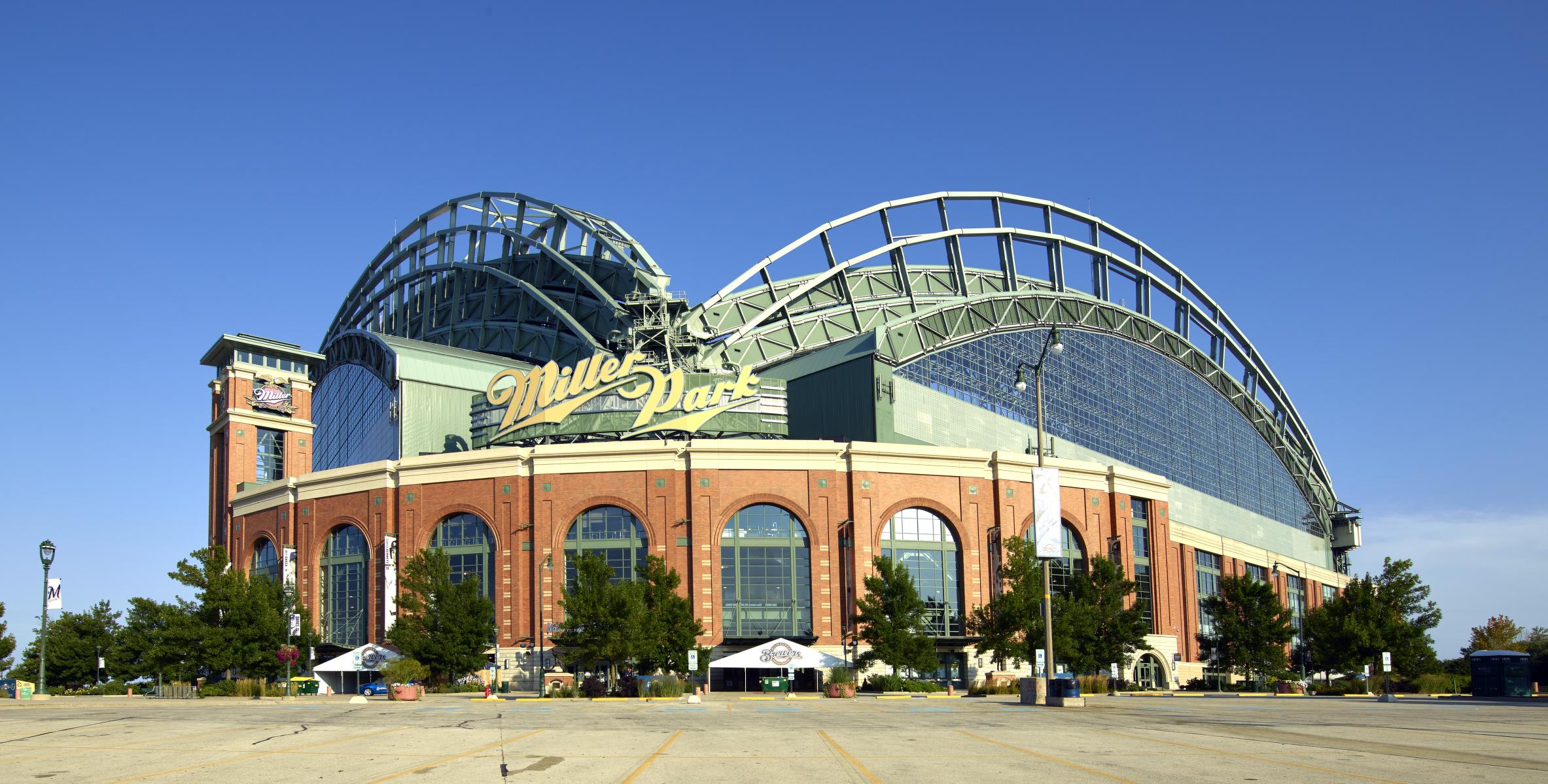 American Family Field in Milwaukee in bright daylight