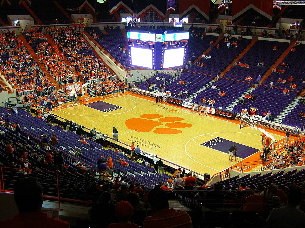 Littlejohn Coliseum, home of the Clemson Tigers