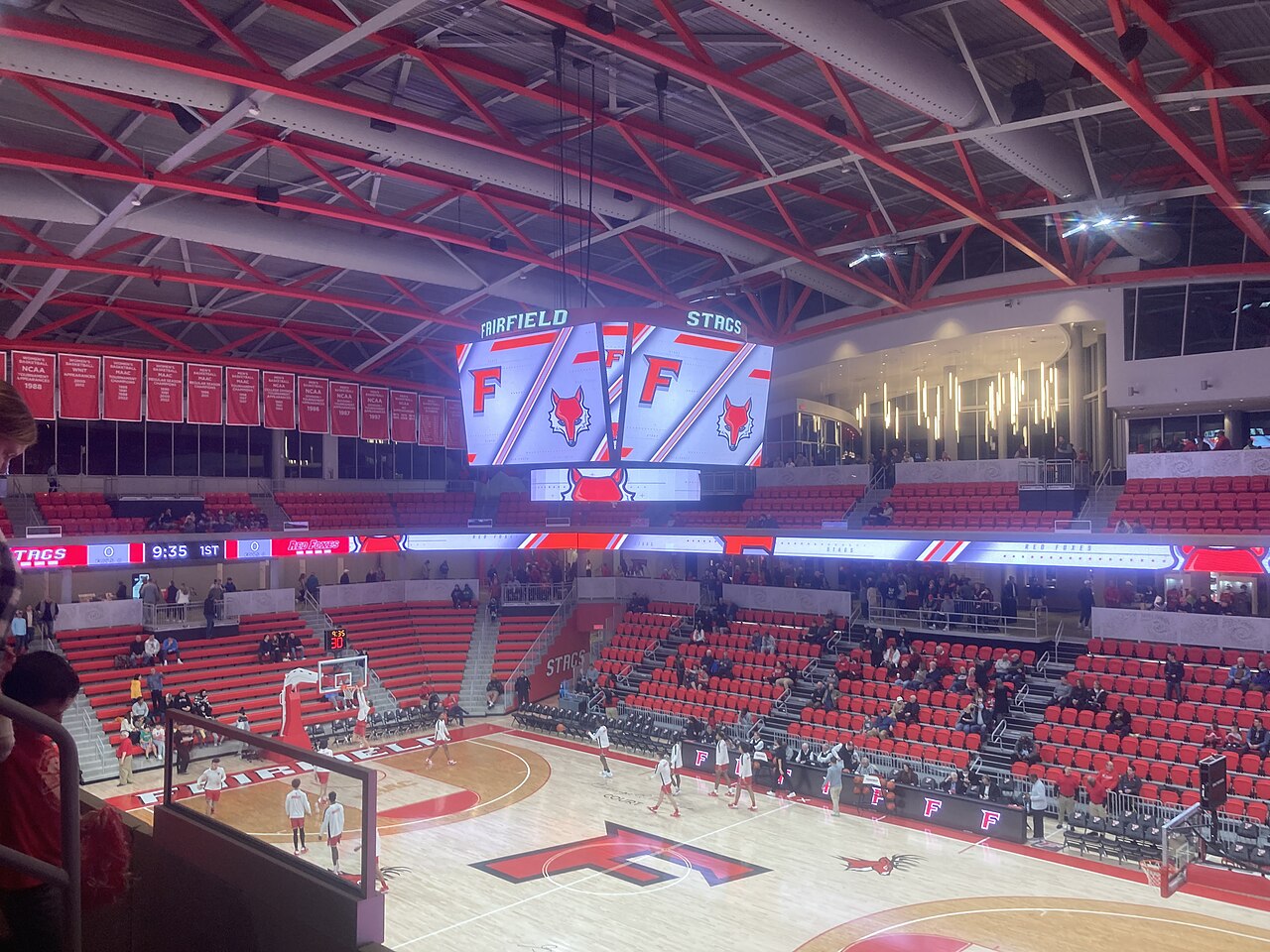 Fairfield Stags men's basketball in game action