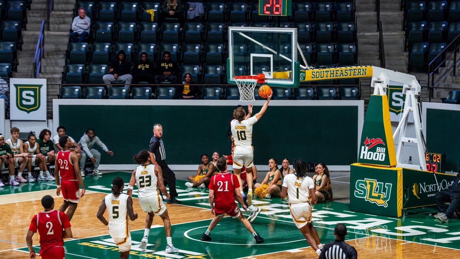 Southeastern Louisiana Lions men's basketball in action