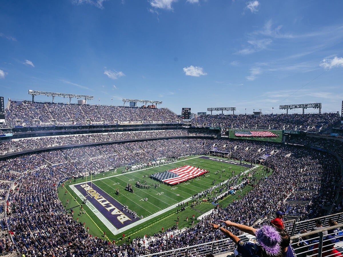 Baltimore Ravens quarterback Lamar Jackson in action at M&T Bank Stadium