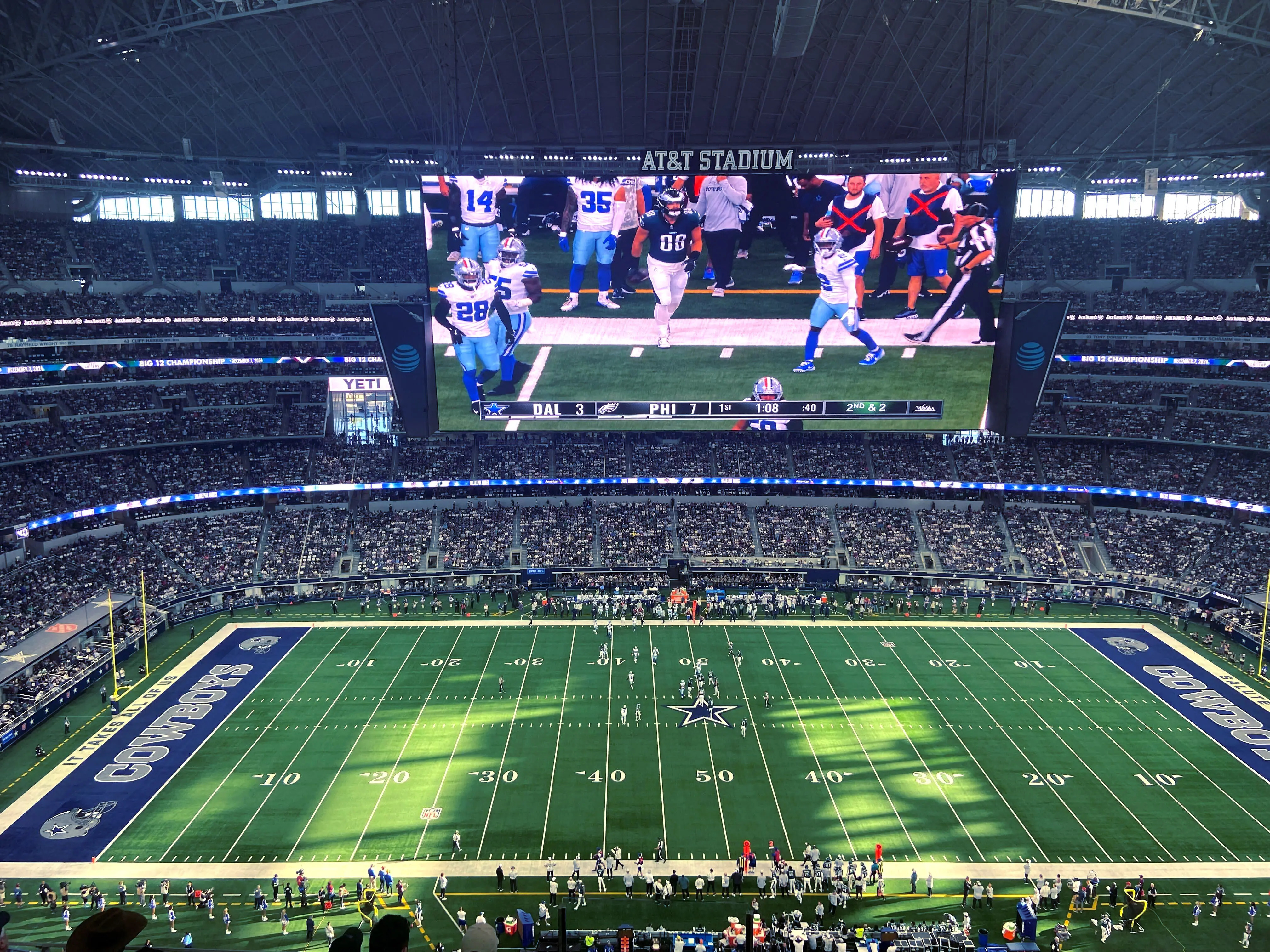 AT&T Stadium during a Dallas Cowboys game
